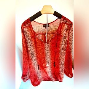 Lane Bryant Women’s Top 22/24 Red, Orange, Black w/embellishments